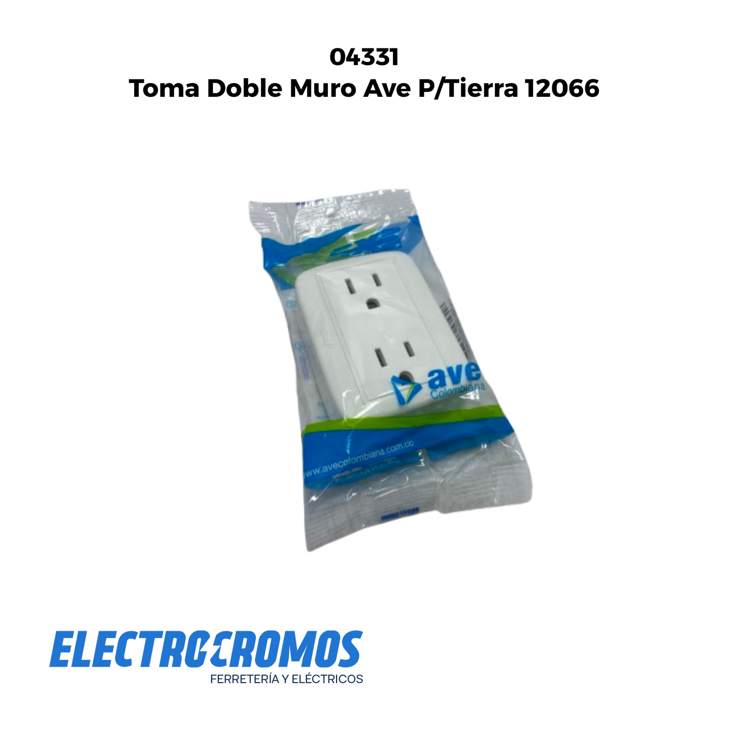 Toma Doble Muro Ave P/Tierra 12066