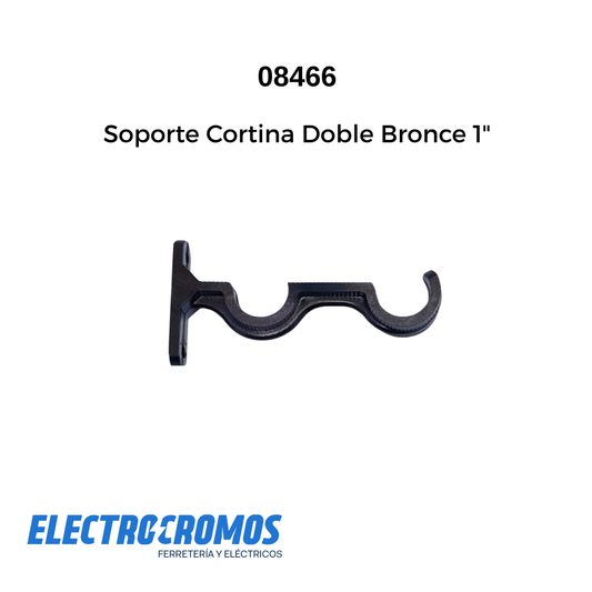 Soporte Cortina Doble Bronce 1"