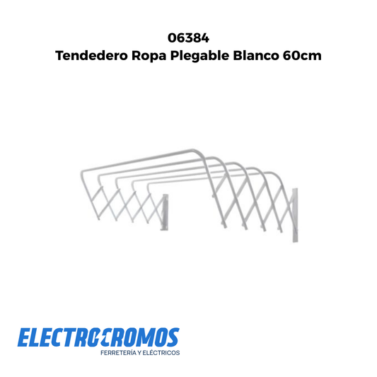 Tendedero Para Ropa Plegable Blanco 60 Cm