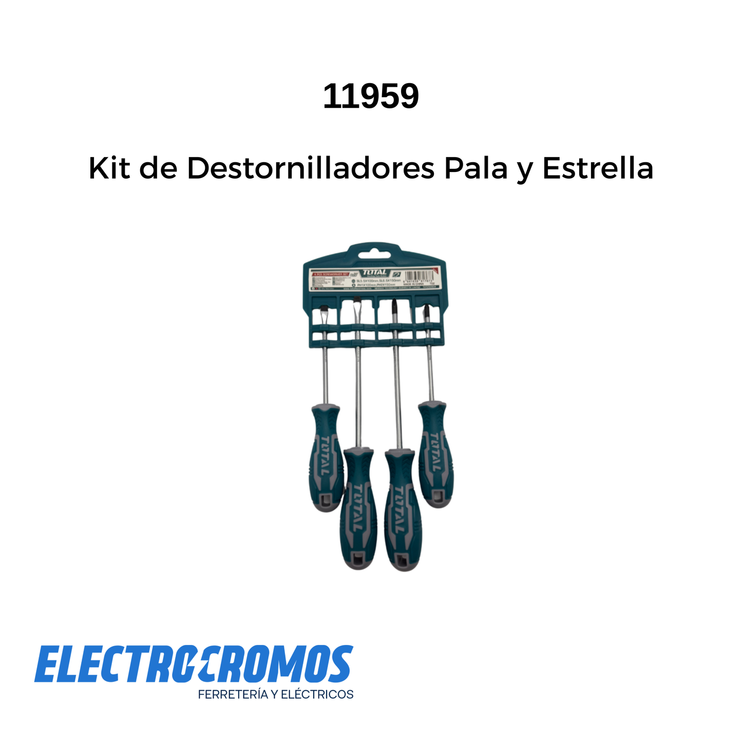 Kit de Destornilladores x 4 Pcs Total