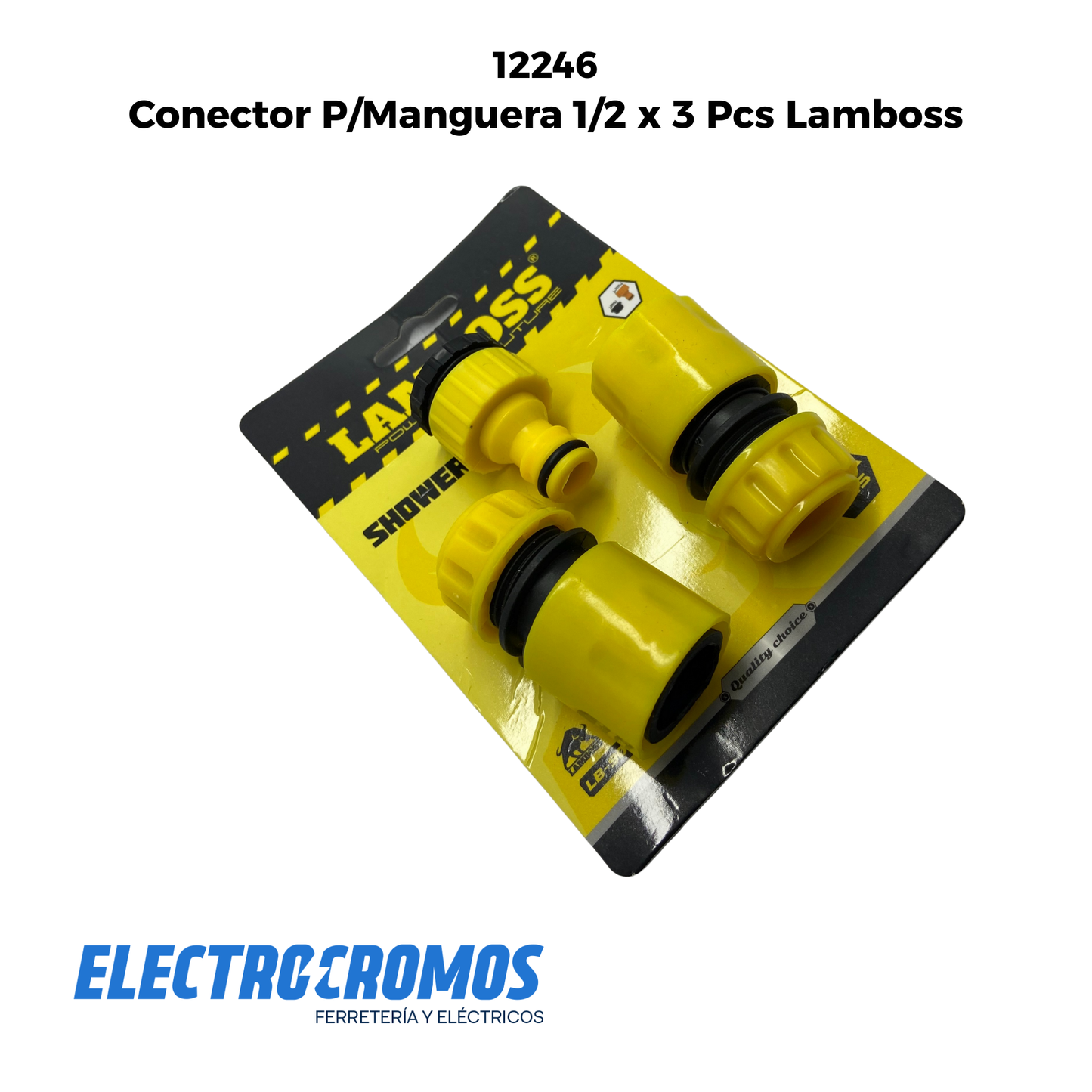 Conector P/Manguera 1/2 x 3 Pcs Lamboss