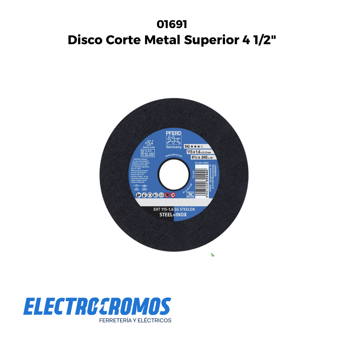 Disco Corte Metal Superior 4 1/2"