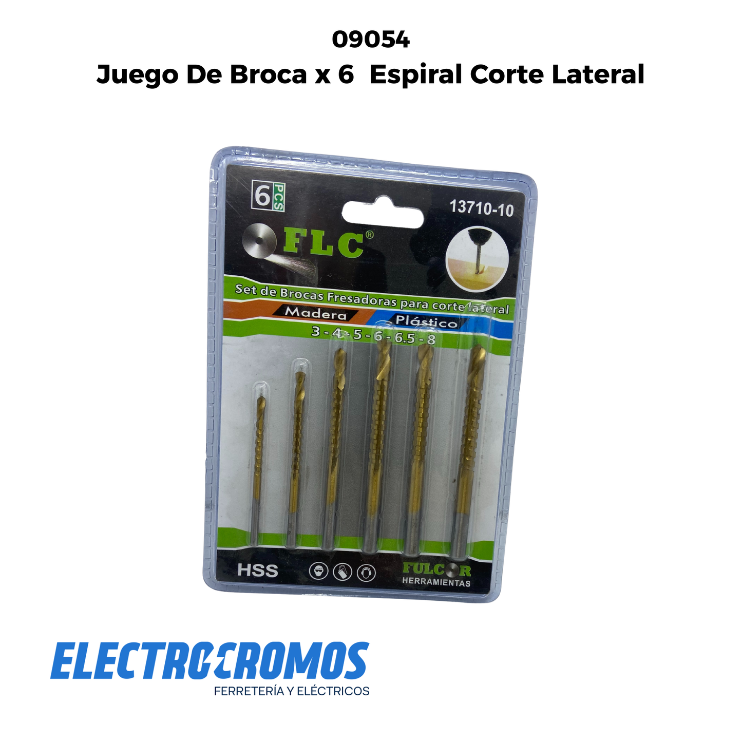 Juego De Broca x 6  Espiral Corte Lateral MM 13710-10