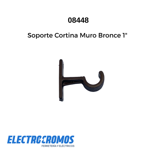 Soporte Cortina Muro Bronce 1"