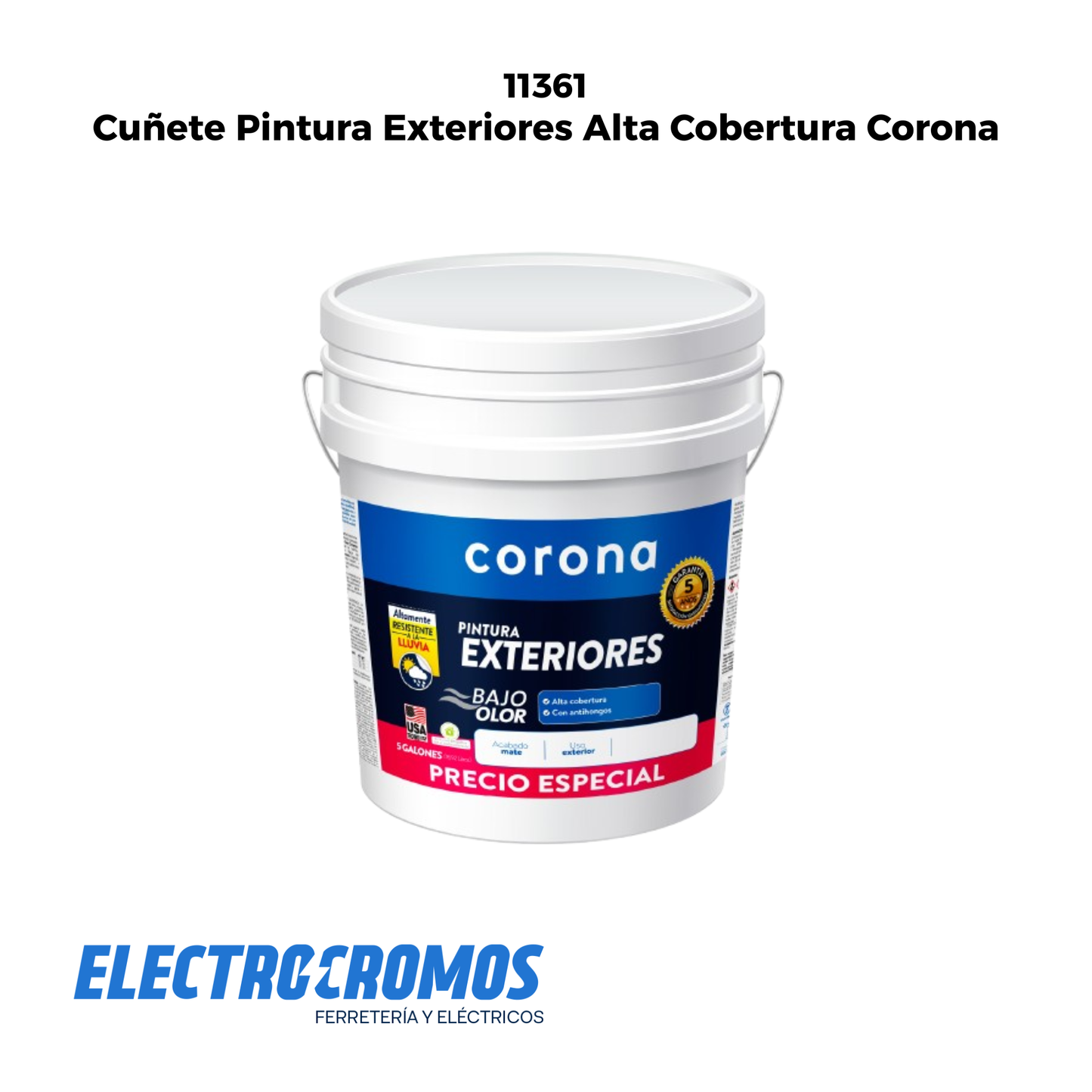 Cuñete Pintura Exteriores Alta Cobertura