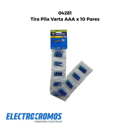 Tira Pila Varta AAA x 10 Pares