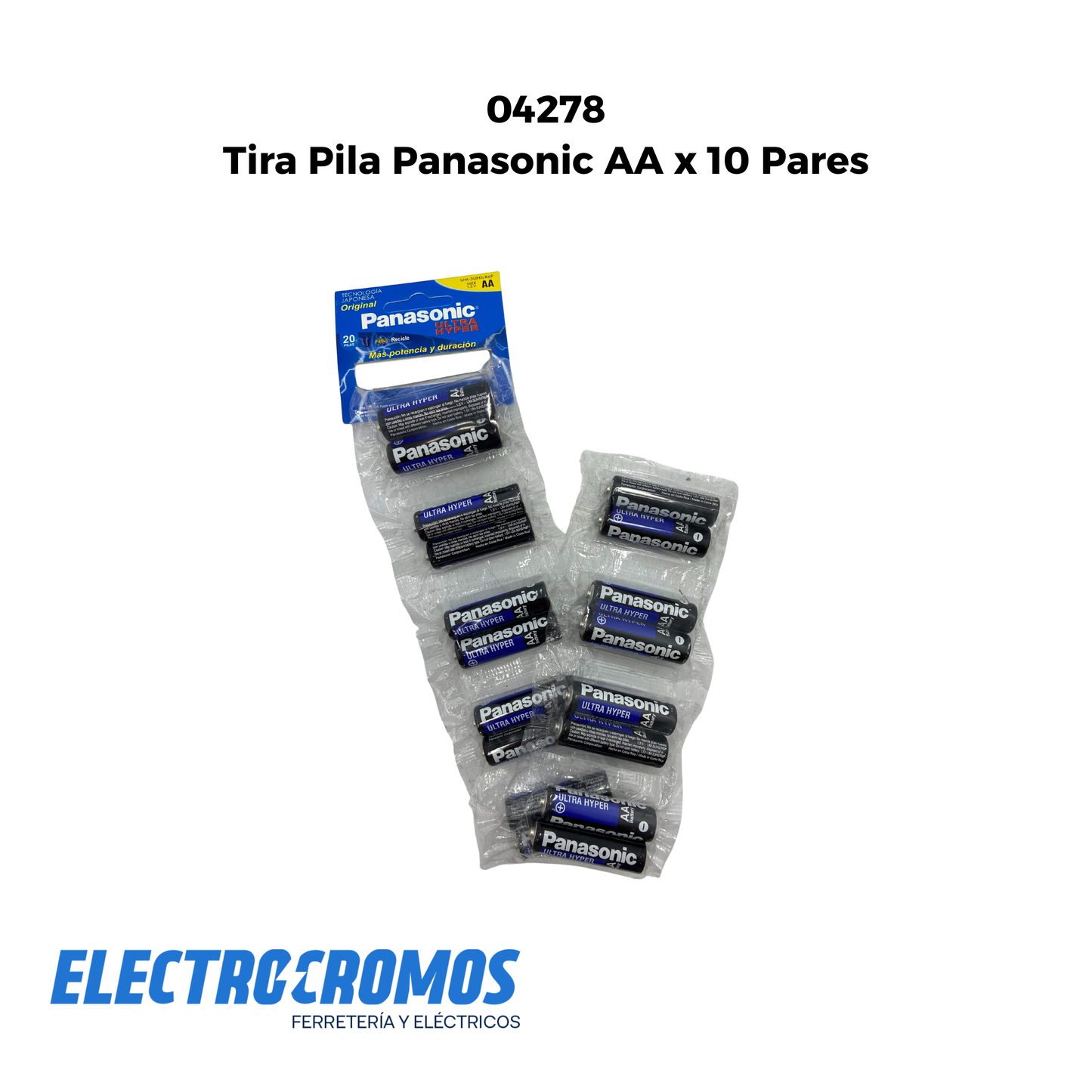 Tira Pila Panasonic AA x 10 Pares