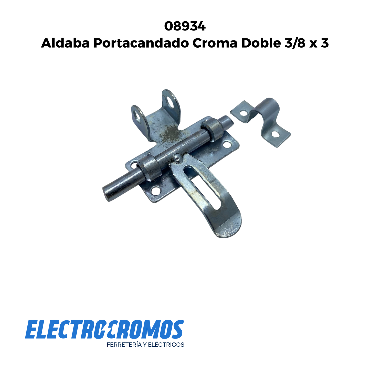Aldaba Portacandado Croma Doble 3/8 x 3
