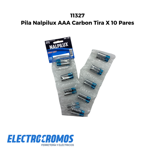 Pila Nalpilux AAA Carbon Tira X 10 Pares