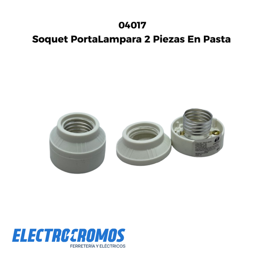 Soquet PortaLampara 2 Piezas En Pasta