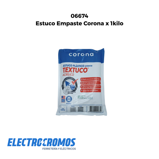 Estuco Empaste Corona x 1kilo