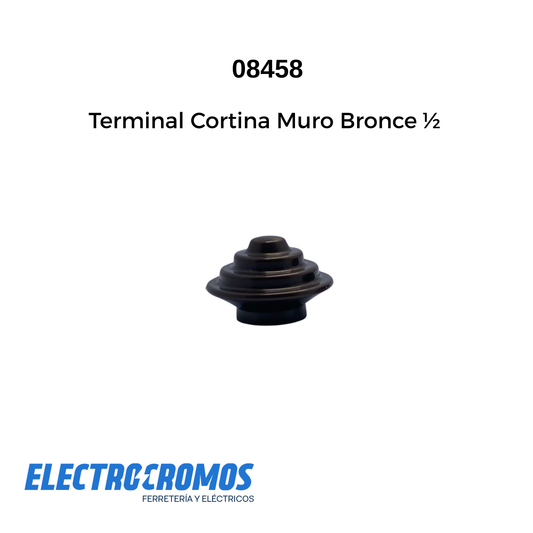 Terminal Cortina Muro Bronce ½