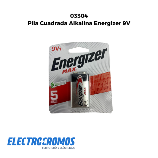Pila Cuadrada Alkalina Energizer 9V