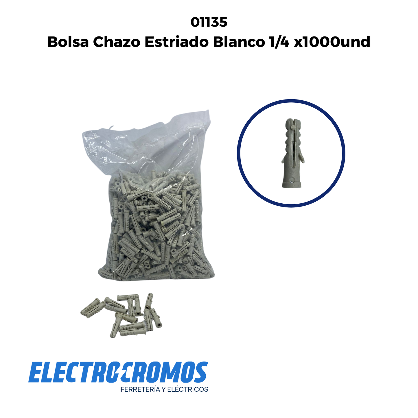 Bolsa Chazo Estriado Blanco 1/4 x1000und