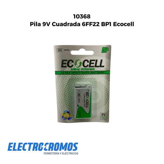 Pila 9V Cuadrada 6FF22 BP1 Ecocell