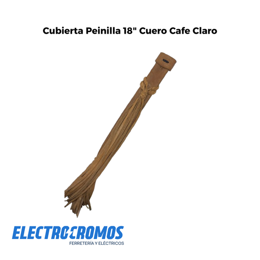 Cubierta Peinilla 18" Cuero Cafe Claro
