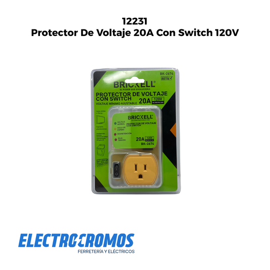 Protector De Voltaje 20A Con Switch 120V