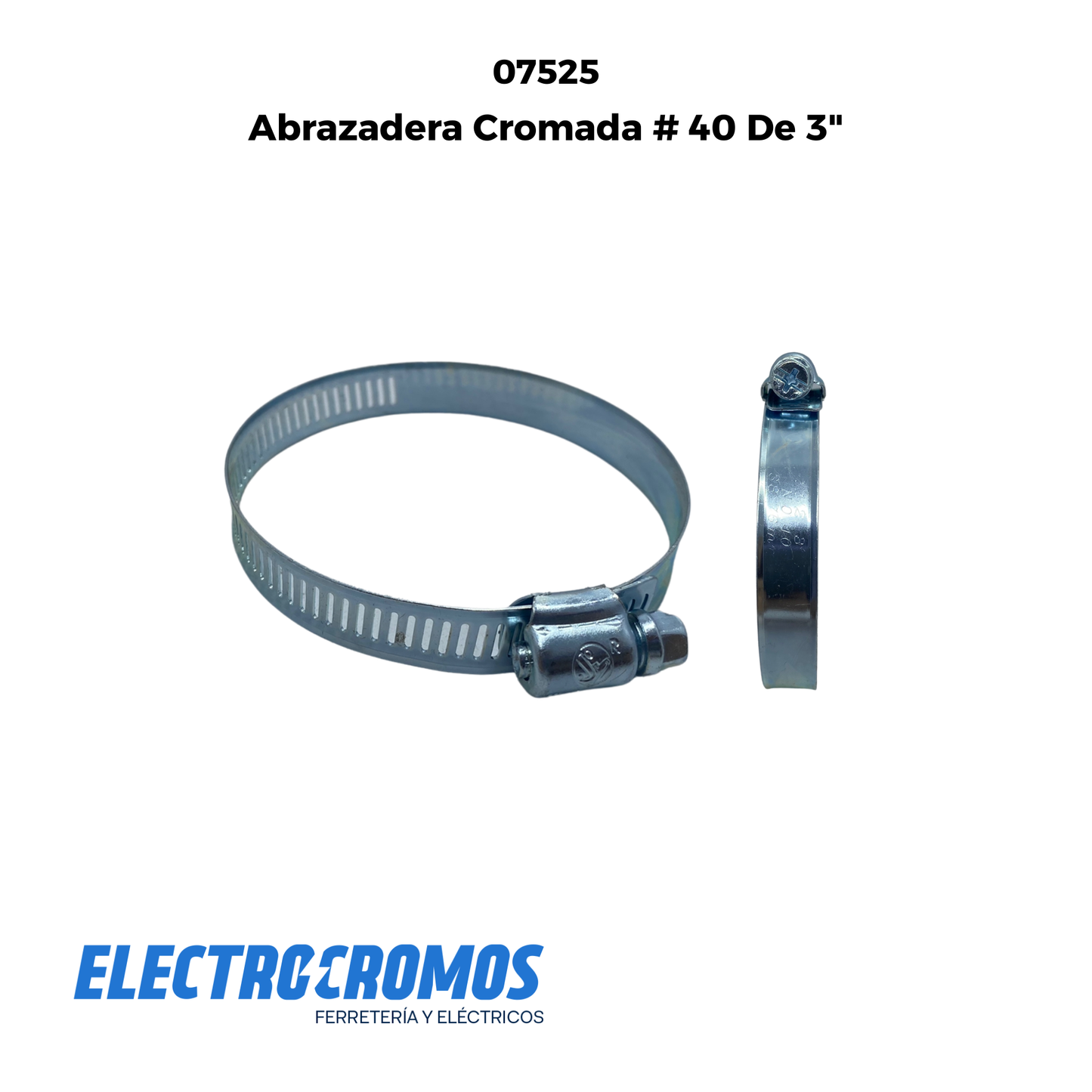 Abrazadera Cromada # 40 De 3"