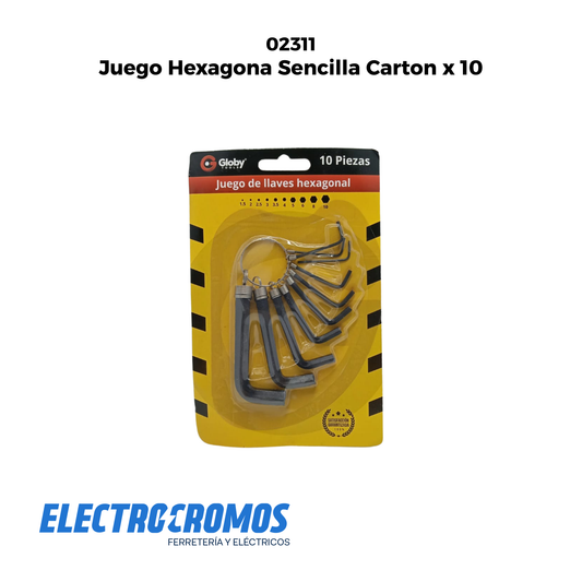 Juego Hexagona Sencilla Carton x 10