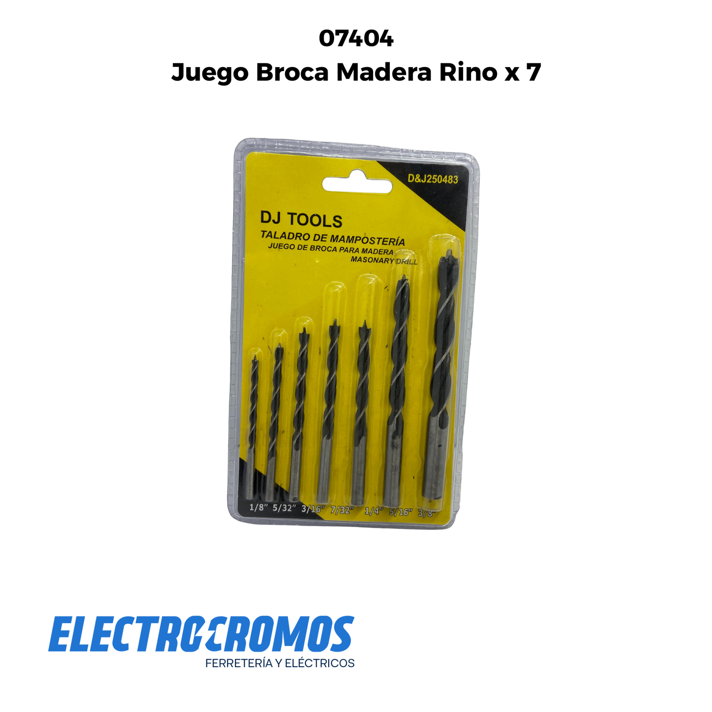 Juego Broca Madera Rino x 7