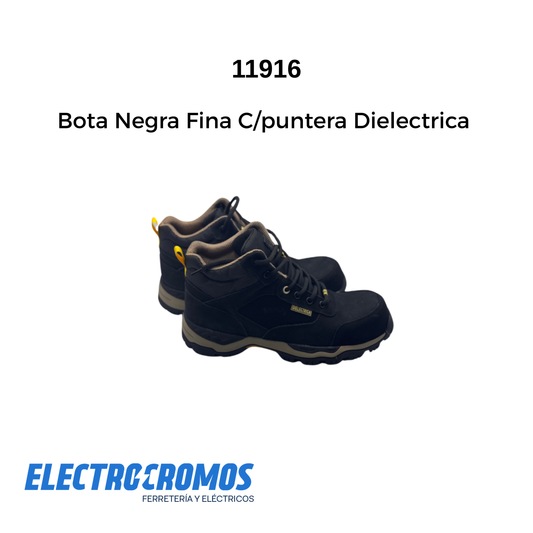Bota Negra Fina C/puntera Dielectrica