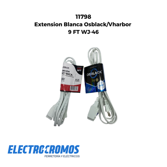 Extension Blanca Osblack/Vharbor/House Cord 9 FT WJ-46