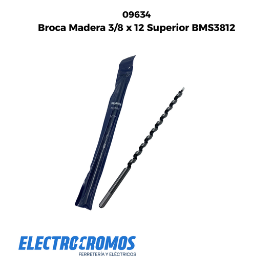 Broca Madera 3/8 x 12 Superior BMS3812