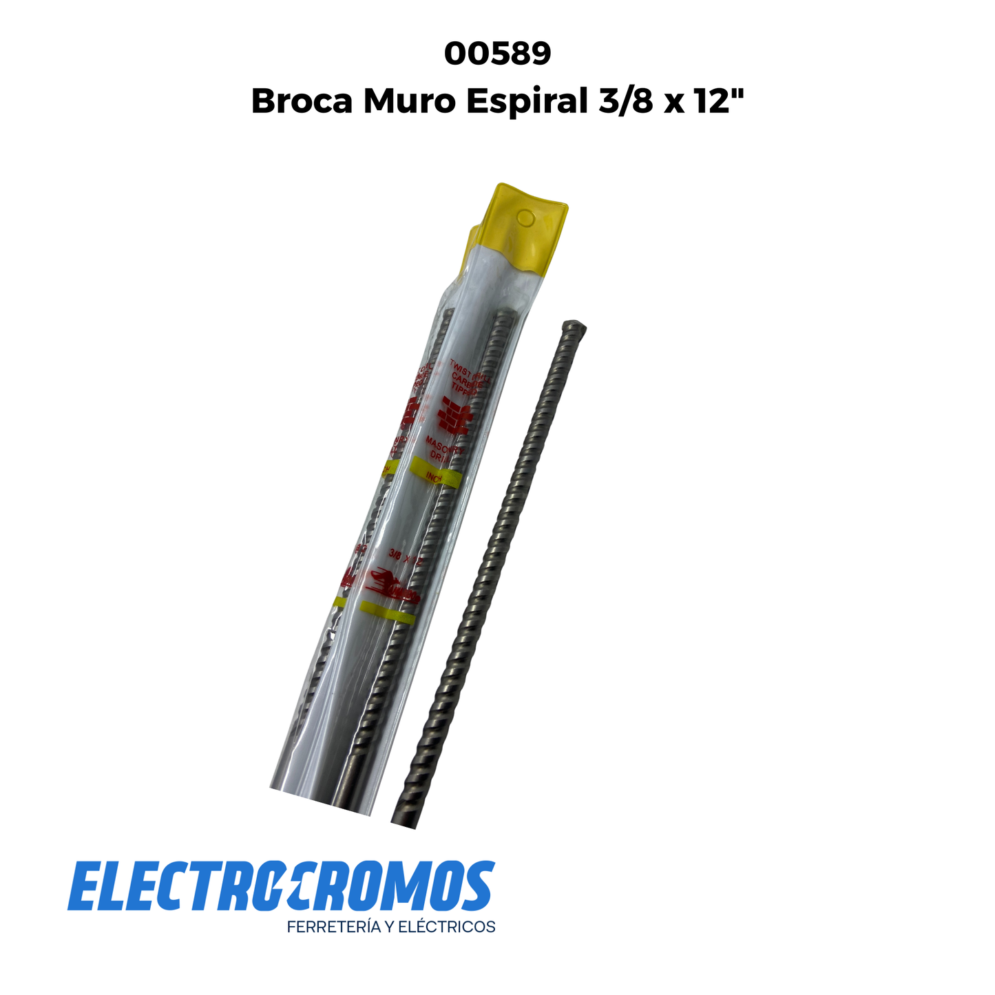 Broca Muro Espiral 3/8 x 12"