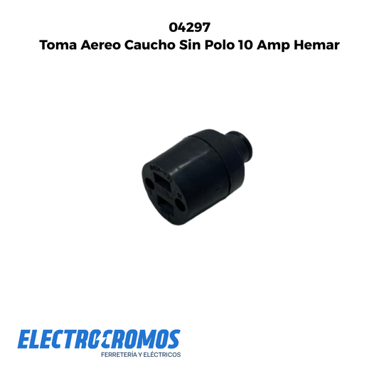 Toma Aereo Caucho Sin Polo 10 Amp Hemar