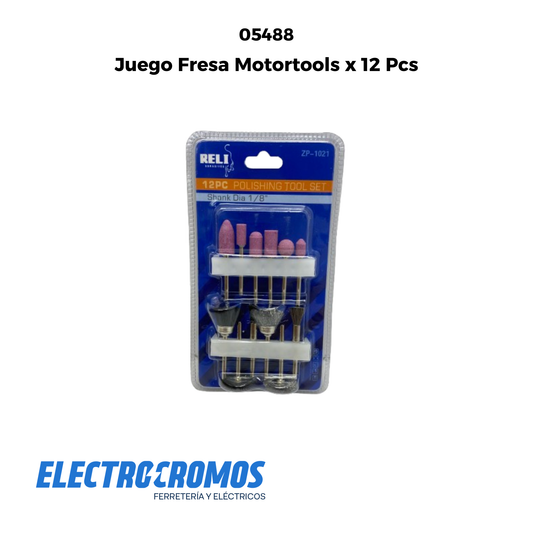 Juego Fresa Motortools x 12 Pcs