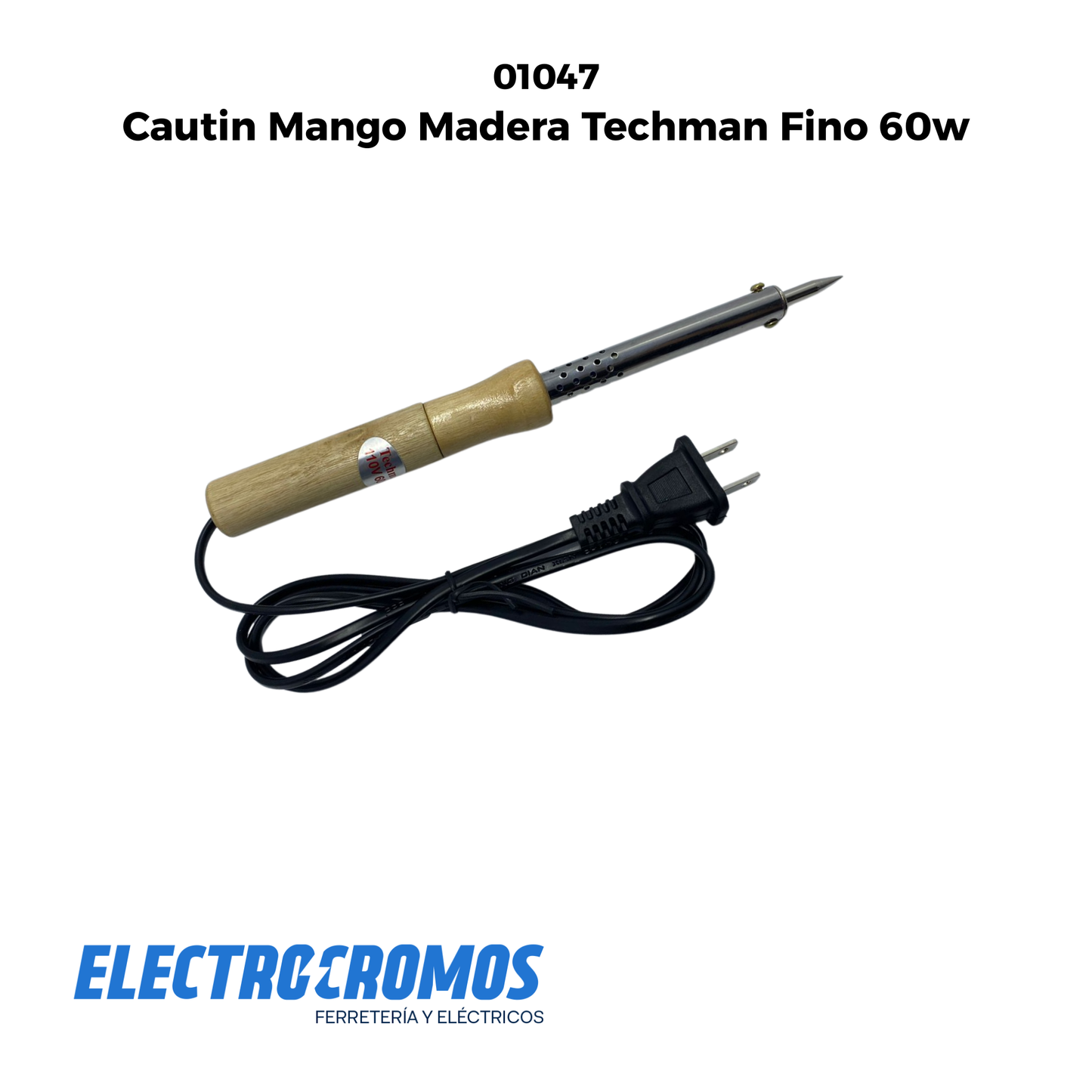 Cautin Mango Madera Techman Fino 60w