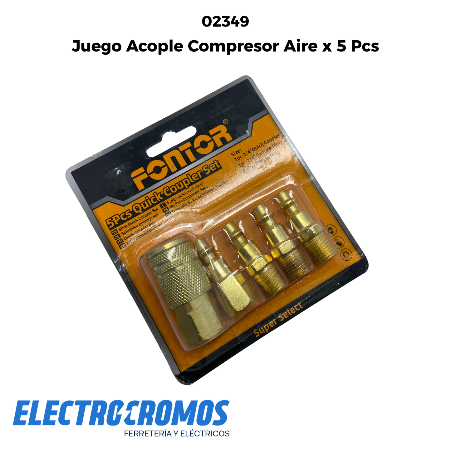 Juego Acople Compresor Aire x 5 Pcs