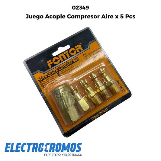 Juego Acople Compresor Aire x 5 Pcs