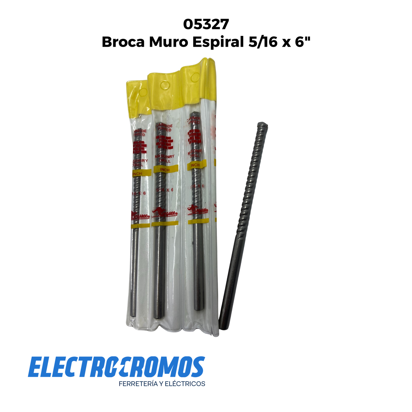 Broca Muro Espiral 5/16 x 6"