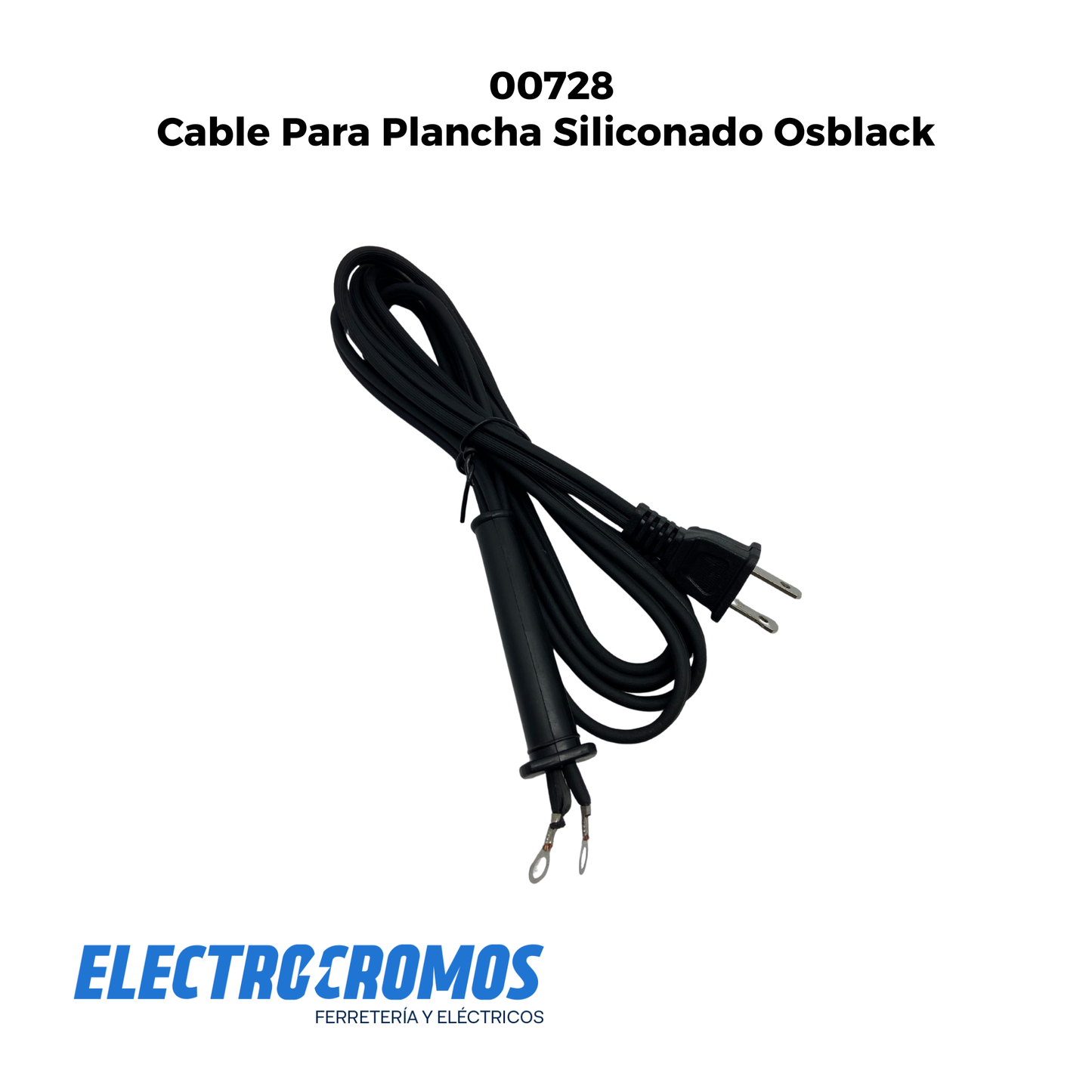 Cable Para Plancha Siliconado Osblack