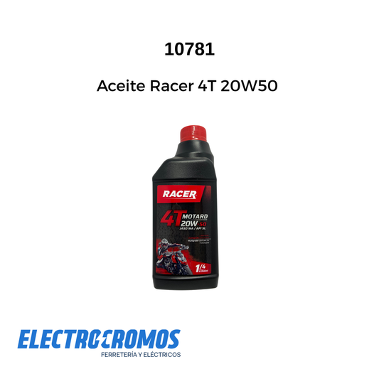 Aceite Racer 4T 20W50 En 1/4