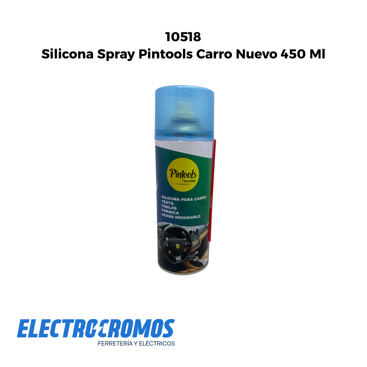 Silicona Spray Pintools Carro Nuevo 450 Ml