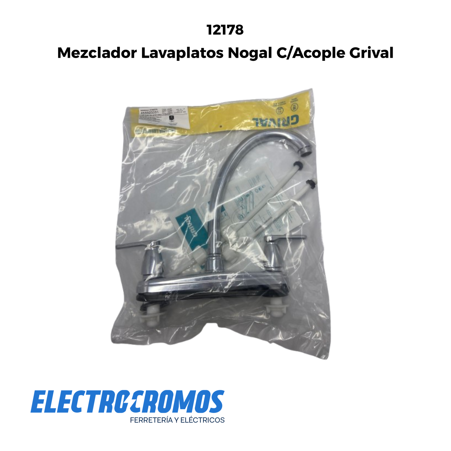 Mezclador Lavaplatos Nogal C/Acople Grival