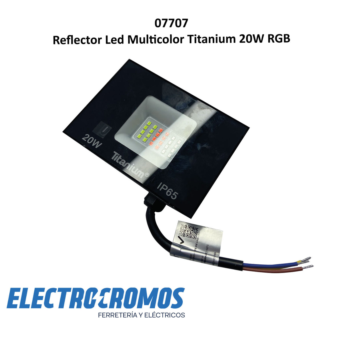 Reflector Led Multicolor Titanium 20W RGB