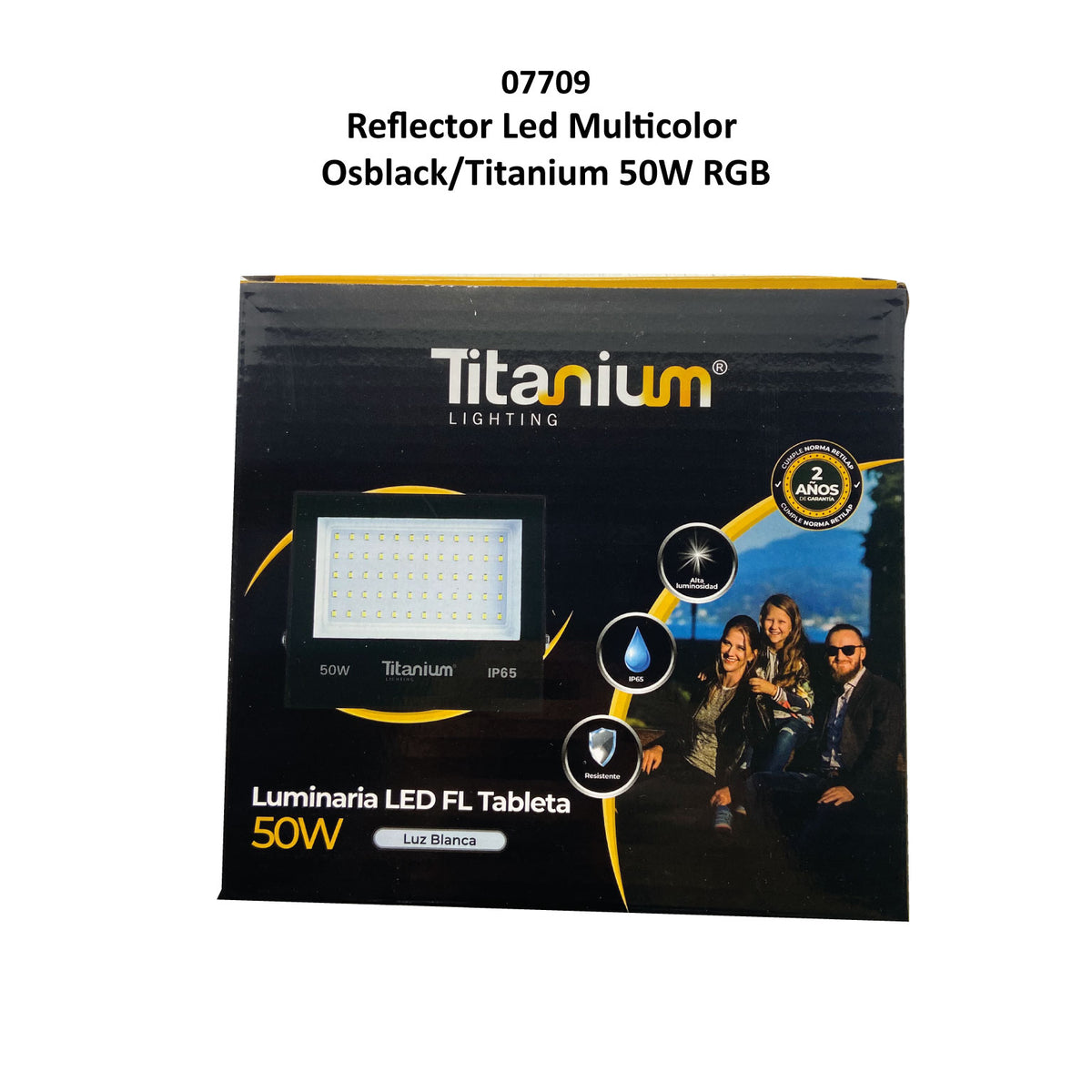 Reflector Led Multicolor Osblack/Titanium 50W RGB