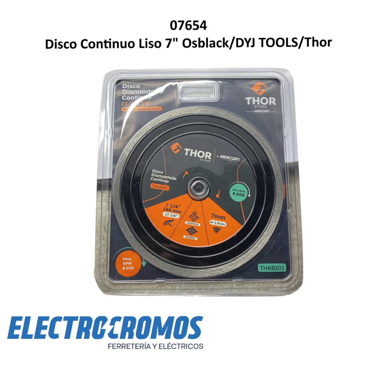 Disco Continuo Liso 7" Osblack/DYJ TOOLS/Thor